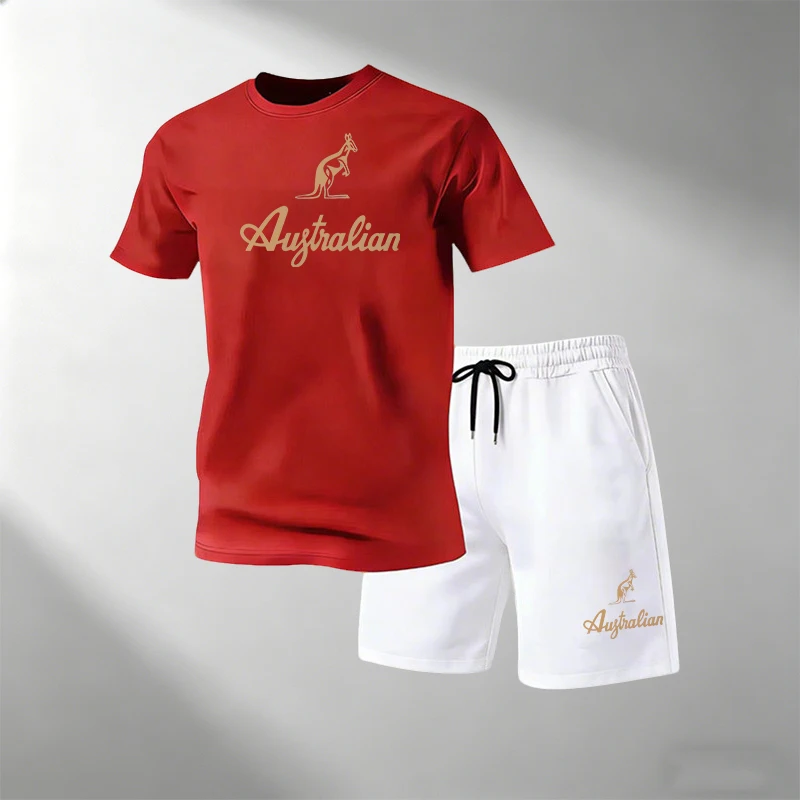 Sports Equipment Set - Men's Fitness T-Shirts Sets Breathable Quick