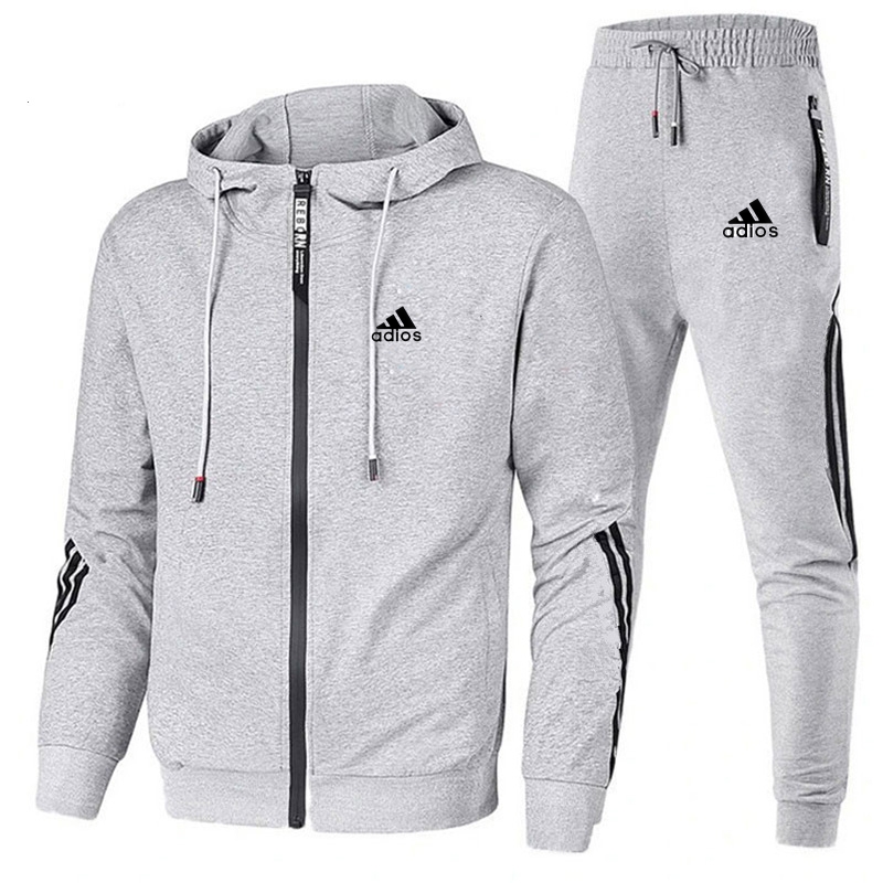 Sports Equipment Set - Spring Autumn Men Tracksuits Sets Long