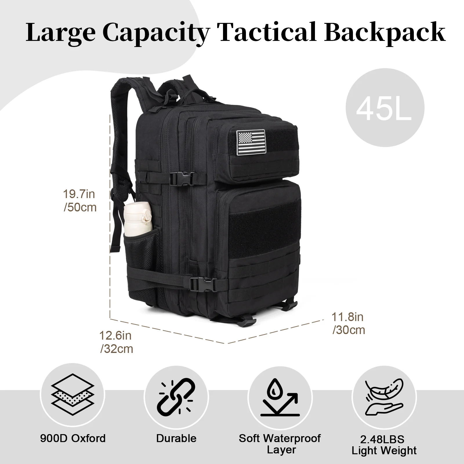 60L Army Military Tactical Bac - đánh giá và giá Sports Equipment Bag
